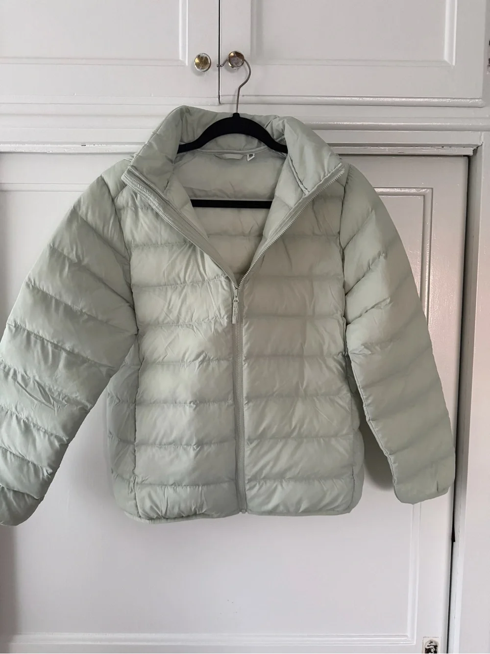 Kids Lightweight Puffer Jacket with Hood - Mint Green